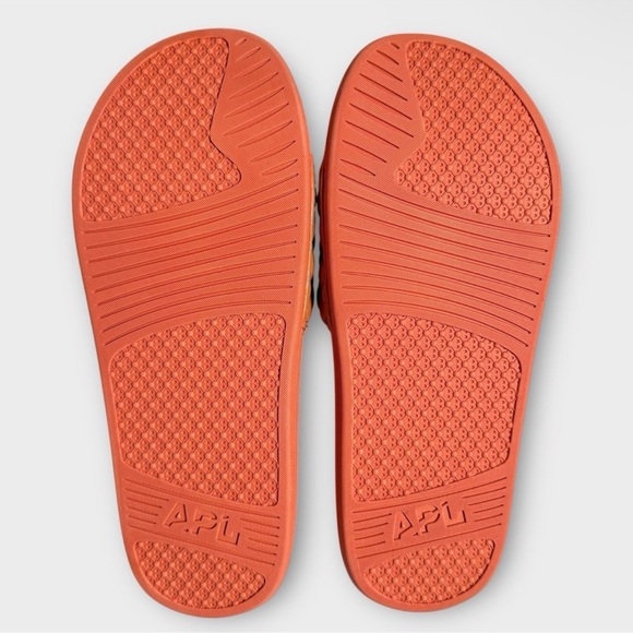 APL Quilted Lusso Terracotta Orange Slide Sandals Napa Leather New Box Womens 8 - Picture 2 of 4
